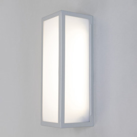 Pictor Opal Glass Panel Outdoor Wall Light - Silver - thumbnail 2
