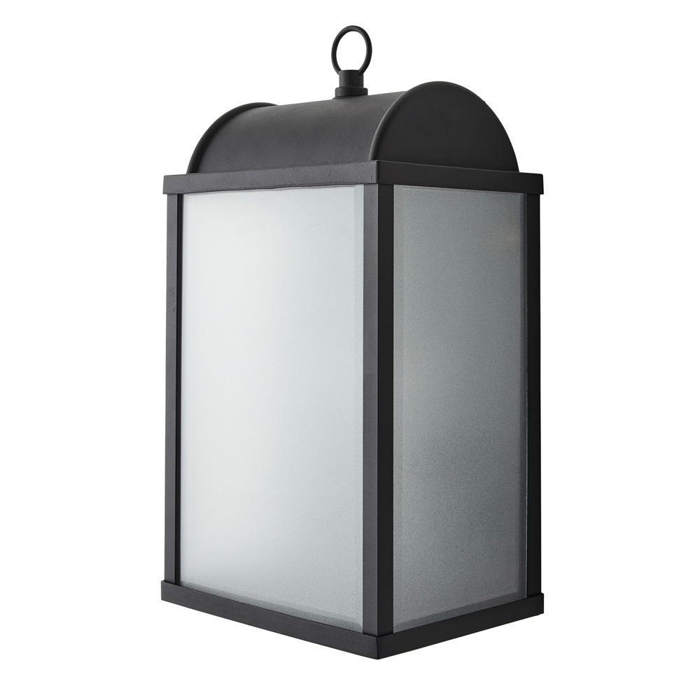 Cohn Box Frame Frosted Glass Outdoor Wall Light - Black - image 1