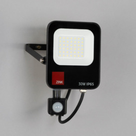 Faulkner 30 Watt LED Outdoor Flood Light with PIR Sensor - Black - thumbnail 3