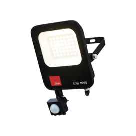 Faulkner 30 Watt LED Outdoor Flood Light with PIR Sensor - Black