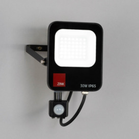 Faulkner 30 Watt LED Outdoor Flood Light with PIR Sensor - Black - thumbnail 2