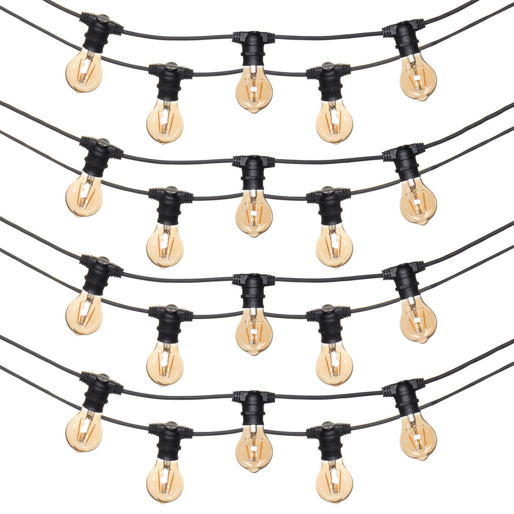 Arnold 20 Light Outdoor Festoon String Lights - Black - image 1