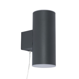 Bao Outdoor Solar LED Up and Down Wall Light - Anthracite