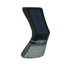 Filip 4 Watt Outdoor Solar LED Flood Light with Sensor - Black