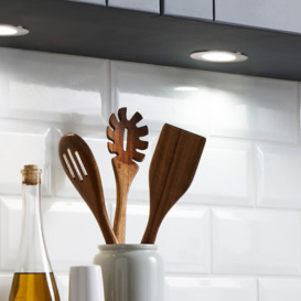 Charles Circular Recessed Day Light LED Under Kitchen Cabinet Light - Satin Nickel - thumbnail 2