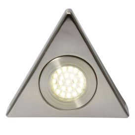 Scott Triangular Day Light LED Under Kitchen Cabinet Light - Satin Nickel