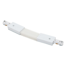 Flexible Single Circuit Track Light Connector - White - thumbnail 1