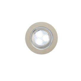 10 Pack of Circular Recessed Cool LED Kitchen Plinth and Outdoor Decking Light - Stainless Steel - thumbnail 3
