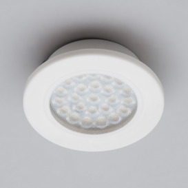 Conwy Kitchen 1.5 Watt LED Circular Cabinet Light with Frosted Shade - White - thumbnail 3