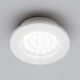 Conwy Kitchen 1.5 Watt LED Circular Cabinet Light with Frosted Shade - White - thumbnail 2
