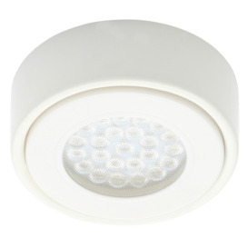 Wakefield Kitchen 1.5 Watt LED Circular Cabinet Light with Frosted Shade - White - thumbnail 1