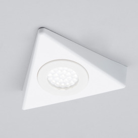 Buxton Kitchen 1.5 Watt LED Triangular Under Cabinet Light with Frosted Shade - White - thumbnail 2