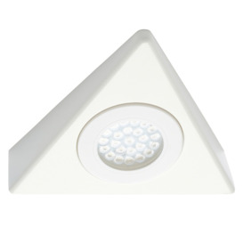 Buxton Kitchen 1.5 Watt LED Triangular Under Cabinet Light with Frosted Shade - White - thumbnail 1
