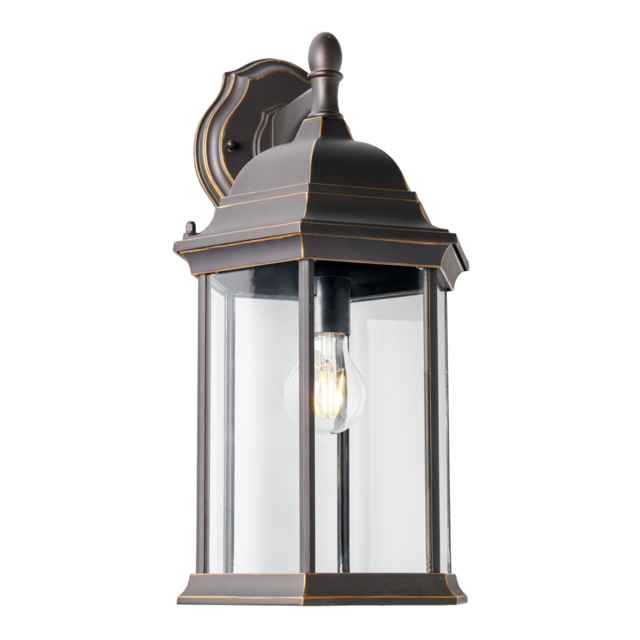 Cameron Large Outdoor Lantern Wall Light - Antique Bronze - image 1