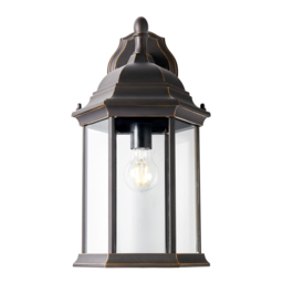Cameron Large Outdoor Lantern Wall Light - Antique Bronze - thumbnail 7
