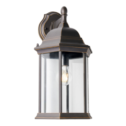 Cameron Large Outdoor Lantern Wall Light - Antique Bronze - thumbnail 1