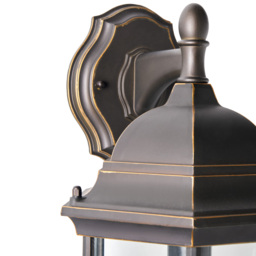 Cameron Large Outdoor Lantern Wall Light - Antique Bronze - thumbnail 9