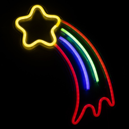 Glow Shooting Star Neon Wall Light - Yellow - thumbnail 4