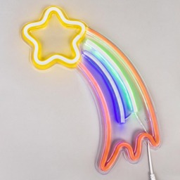 Glow Shooting Star Neon Wall Light - Yellow - thumbnail 2