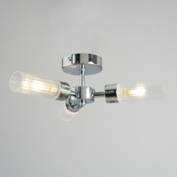 Mavis 3 Arm Semi Flush Bathroom Ceiling Light - Chrome - thumbnail 2