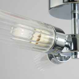 Mavis 3 Arm Semi Flush Bathroom Ceiling Light - Chrome - thumbnail 4