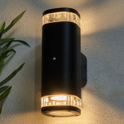 Ovat 2 Light Up & Down Outdoor Wall Light with Photocell Sensor - Black - thumbnail 5