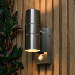 Kenn 2 Light Outdoor Up and Down Wall Light with PIR Sensor - Stainless Steel - thumbnail 7