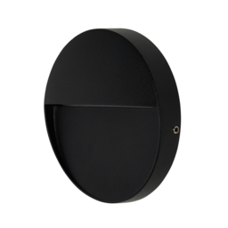 Rafi 11cm Round LED Outdoor Guide Wall Light - Black - thumbnail 5