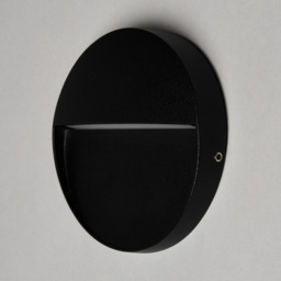 Rafi 11cm Round LED Outdoor Guide Wall Light - Black - thumbnail 3