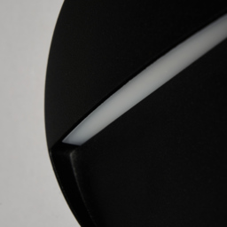 Rafi 11cm Round LED Outdoor Guide Wall Light - Black - thumbnail 4