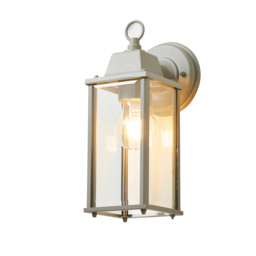 2 Pack of Colone Outdoor Lantern Bevelled Glass Wall Light - Dove Grey - thumbnail 2