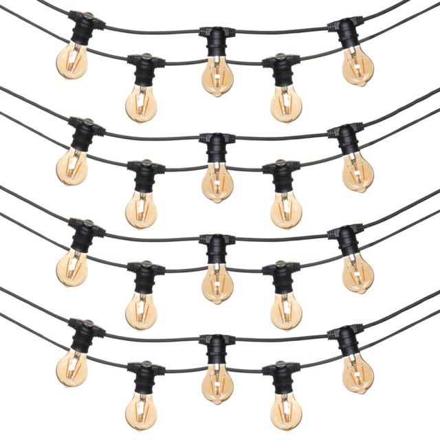 Arnold 20 Light Outdoor Festoon String Lights - Black - image 1