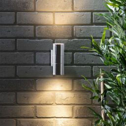 Irela 2 Light Up and Down Outdoor Wall Light - Stainless Steel - thumbnail 5