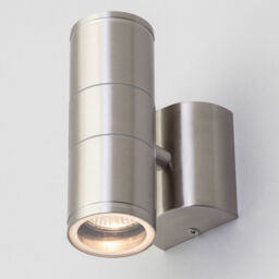 Irela 2 Light Up and Down Outdoor Wall Light - Stainless Steel - thumbnail 2