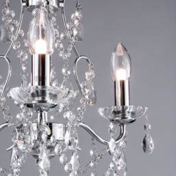 Spa Pro - Anya LED 3 Light Chandelier - Chrome - thumbnail 5