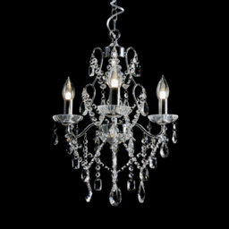 Spa Pro - Anya LED 3 Light Chandelier - Chrome - thumbnail 7