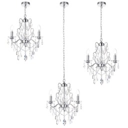 Spa Pro - Anya LED 3 Light Chandelier - Chrome - thumbnail 9