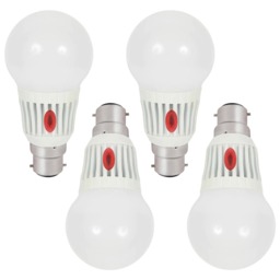 4 Pack of 7 Watt LED B22 Bayonet Cap Dusk Till Dawn Light Bulbs - Warm White - thumbnail 1