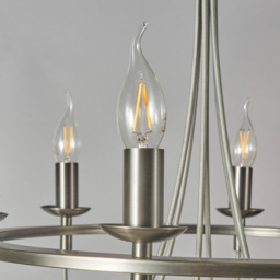 Fredericka 6 Light Semi Flush Ceiling Light - Pewter - thumbnail 4