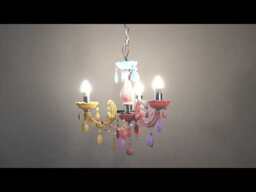Glow Marie 3 Light Chandelier - Multi Coloured - thumbnail 9