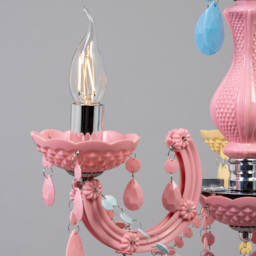 Glow Marie 3 Light Chandelier - Multi Coloured - thumbnail 4