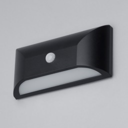 Truro Outdoor LED Rectangular Wall Light with PIR Sensor - Black - thumbnail 3