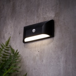 Truro Outdoor LED Rectangular Wall Light with PIR Sensor - Black - thumbnail 5
