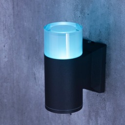 Remote Controlled LED Colour Changing Outdoor Wall Light - Black - thumbnail 2