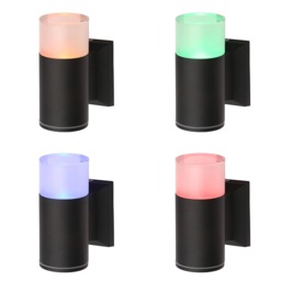 Remote Controlled LED Colour Changing Outdoor Wall Light - Black - thumbnail 5