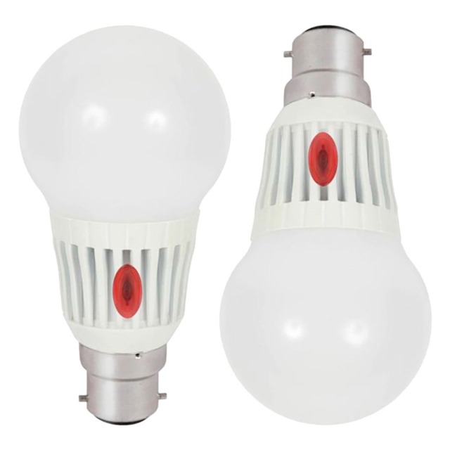 2 Pack of 7 Watt LED B22 Bayonet Cap Dusk Till Dawn Light Bulbs - Natural White - image 1