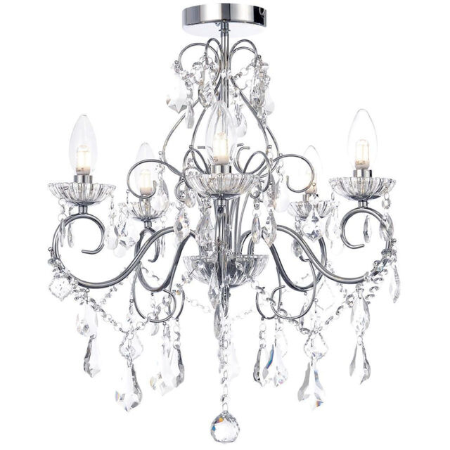Vara 5 Light Bathroom Chandelier - Chrome - image 1