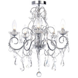 Vara 5 Light Bathroom Chandelier - Chrome