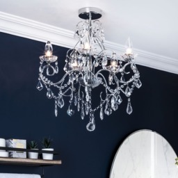 Vara 5 Light Bathroom Chandelier - Chrome - thumbnail 5