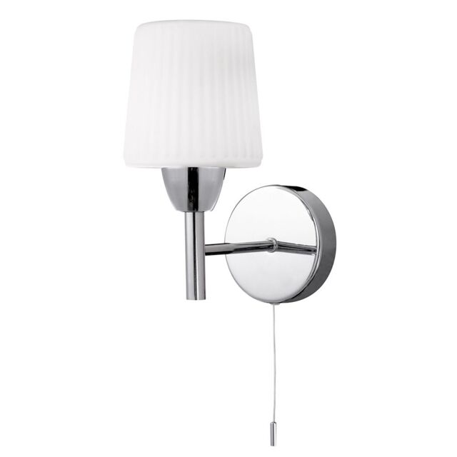 Molice Ribbed Opal Glass Wall Light - image 1